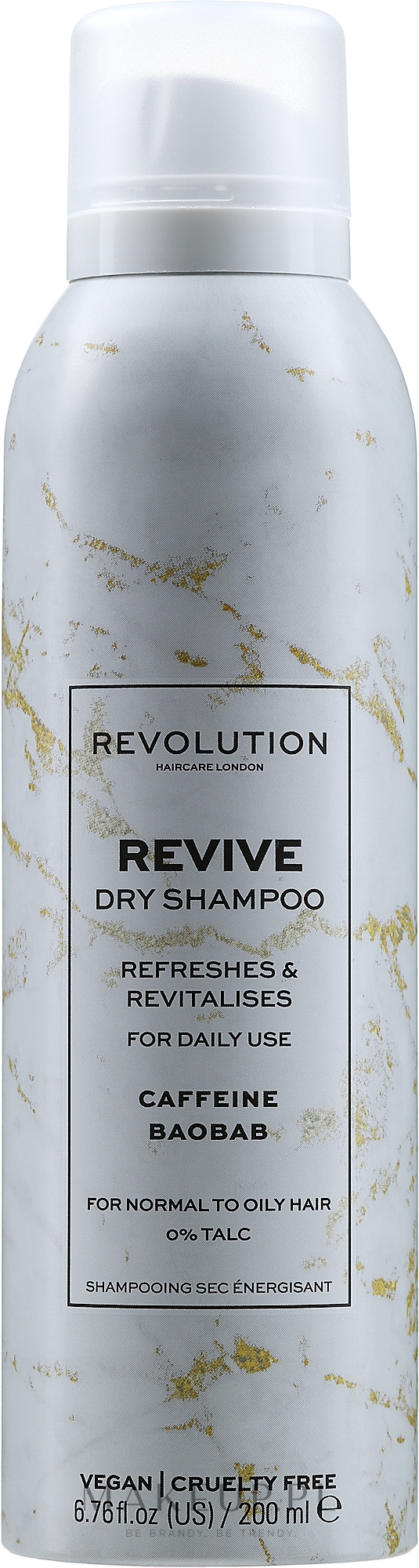 Odświeżający suchy szampon do włosów z kofeiną - Revolution Revive Refreshes & Revitalises Dry Shampoo — Zdjęcie 200 ml
