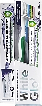 Kup Zestaw z zieloną szczoteczką - White Glo Antibacterial Protect Set (t/paste/100ml + t/brush/1pc)