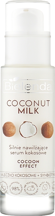 Silnie nawilżające serum kokosowe - Bielenda Coconut Milk Strongly Moisturizing Coconut Serum