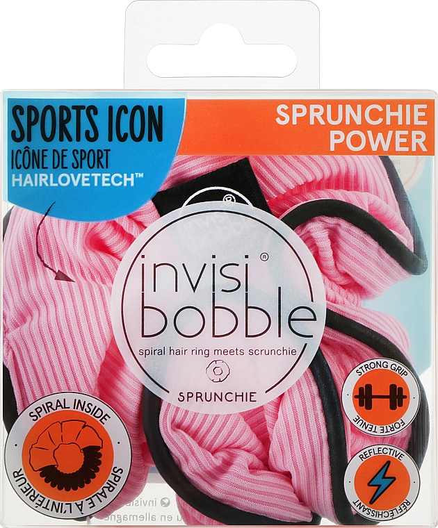 Gumka do włosów Sprunchie, różowa - Invisibobble Sprunchie Power Sports Icon Pink Mantra — Zdjęcie N1