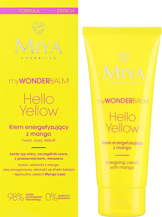 Energetyzujący krem z mango - Miya Cosmetics My Wonder Balm Hello Yello — Zdjęcie N1