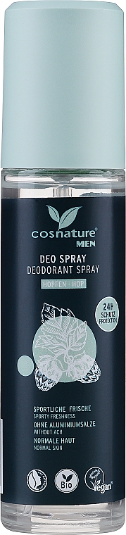 Naturalny dezodorant w sprayu z szyszkami chmielu - Cosnature Men  — Zdjęcie N1