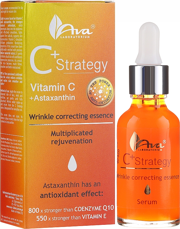 Serum do twarzy z witaminą C Korektor zmarszczek - Ava Laboratorium C+ Strategy 