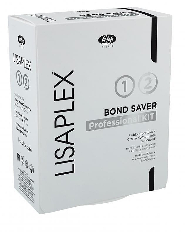 PRZECENA! Zestaw - Lisap Lisaplex Bond Saver Kit (h/fluid/475 ml + h/filler/475 ml) * — Zdjęcie N2