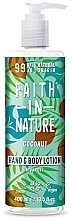 Balsam do rąk i ciała Kokos - Faith in Nature Coconut Hydrating Hand & Body Lotion — Zdjęcie N1