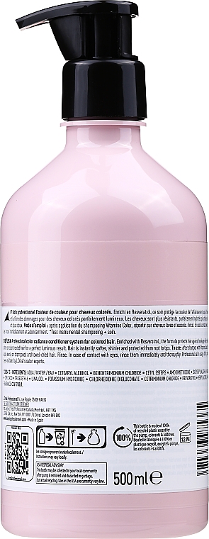 Odżywka utrwalająca jasny kolor włosów farbowanych - L'Oreal Professionnel Serie Expert Vitamino Color Resveratrol Conditioner — Zdjęcie N6