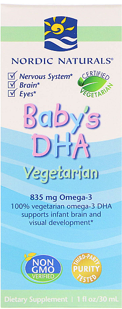 Kwas Omega-3 w płynie dla dzieci - Nordic Naturals Baby's DHA Vegetarian — Zdjęcie N2