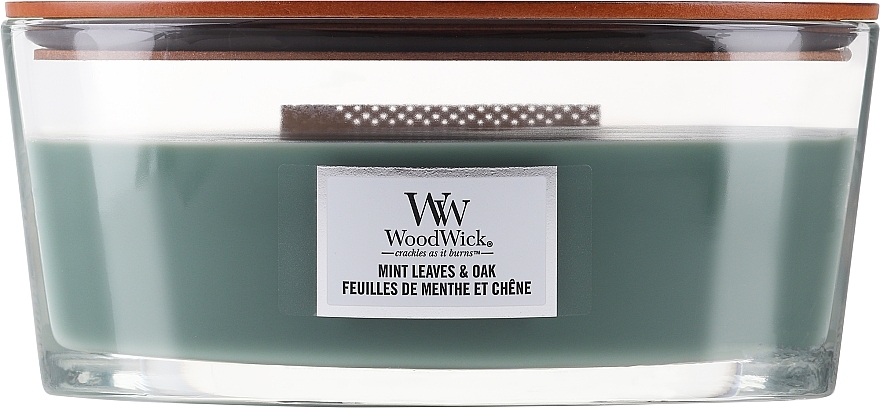 Świeca zapachowa - WoodWick Ellipse Mint Leaves & Oak — Zdjęcie N2