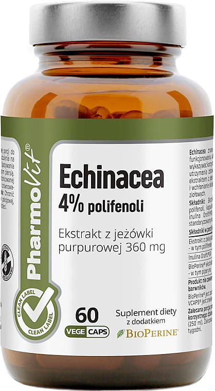 Suplement diety Echinacea 4% - Pharmovit Clean label Echinacea 4% — Zdjęcie N1