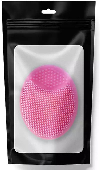 Silikonowa szczoteczka do mycia twarzy, różowa - Sleek Shine — Zdjęcie N2