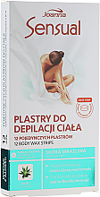 PRZECENA! Plastry do depilacji ciała z wyciągiem z aloesu + oliwka łagodząca podrażnienia - Joanna Sensual * — Zdjęcie N3