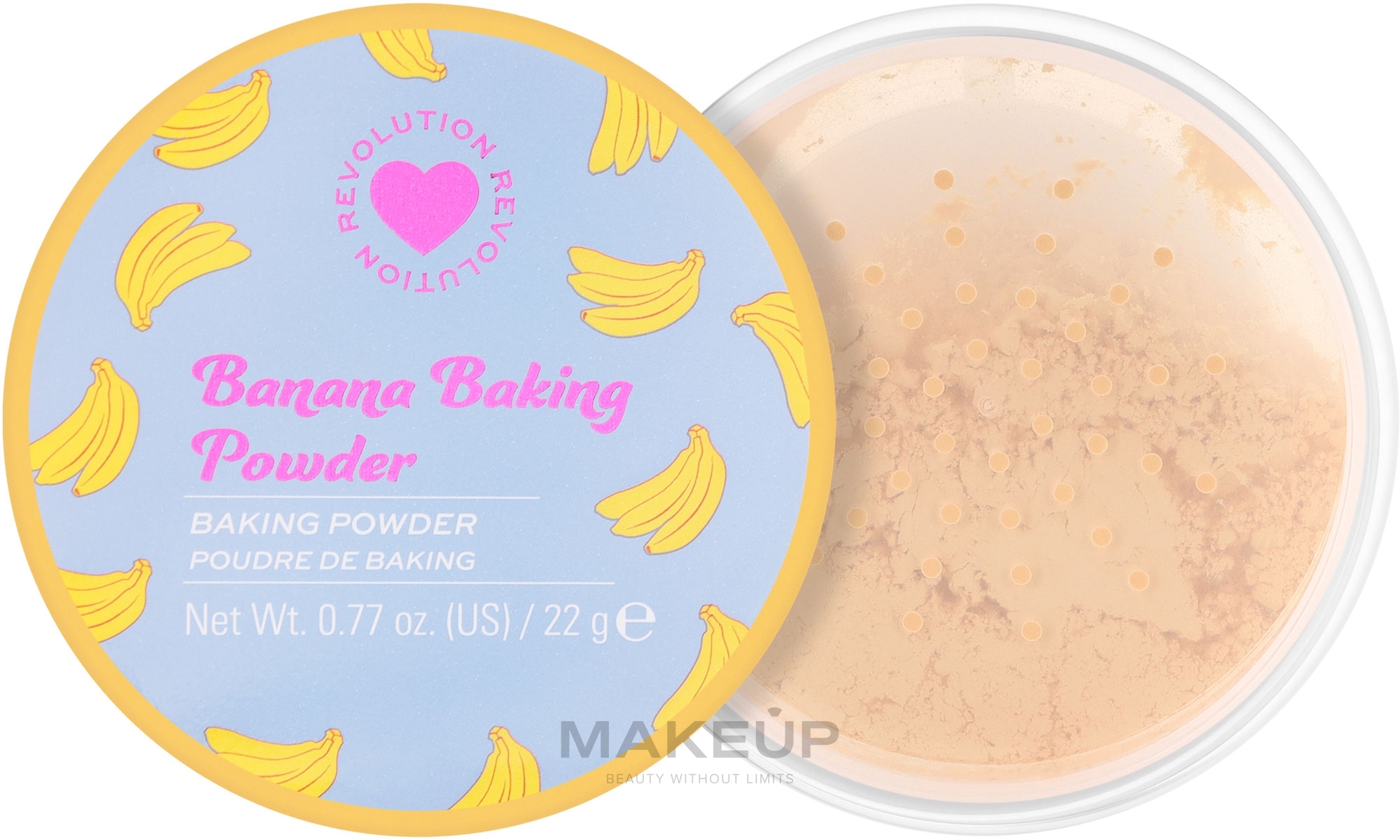 Sypki puder bananowy do twarzy - I Heart Revolution Loose Baking Powder Banana — Zdjęcie 22 g