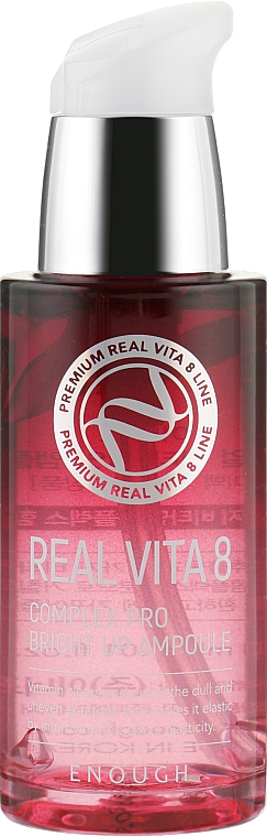 Serum do twarzy z kompleksem witamin - Enough Real Vita 8 Complex Pro Bright Up Ampoule — Zdjęcie N2