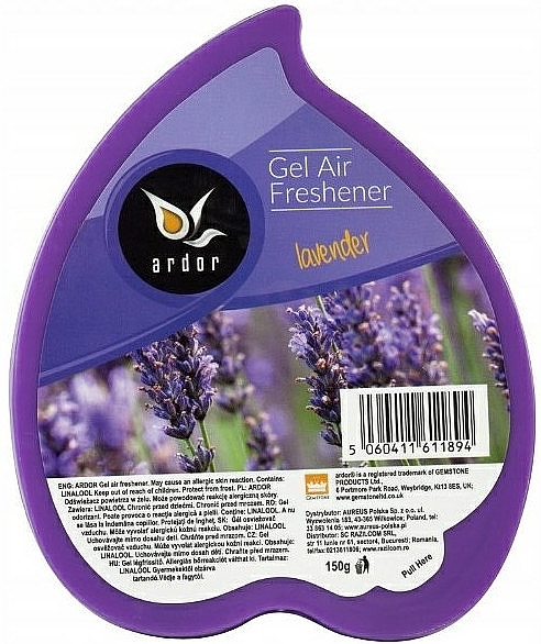 Odświeżacz powietrza w żelu Lawenda - Ardor Gel Air Freshener Lavender — Zdjęcie N1