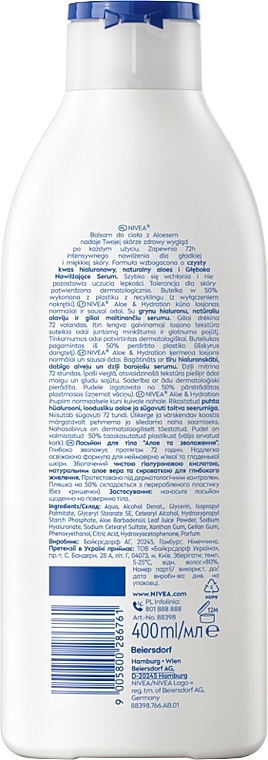 Nawilżający balsam do ciała z aloesem - NIVEA Aloe Hydration Body Lotion — Zdjęcie N2