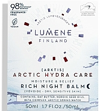 Nawilżający balsam do twarzy na noc - Lumene Arctic Hydra Care Moisture & Relief Rich Night Balm — Zdjęcie N2