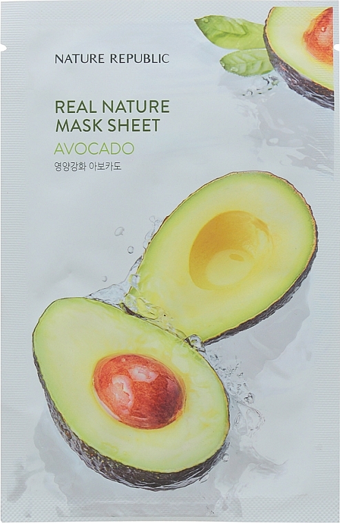 Maska w płachcie z ekstraktem z awokado - Nature Republic Real Nature Avocado Mask Sheet