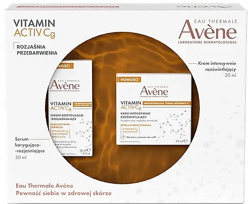 Zestaw - Avene Eau Thermale Vitamin Activ Cg (f/ser/30ml + f/cr/50ml) — Zdjęcie N1