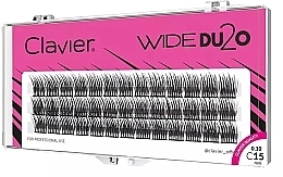 Sztuczne rzęsy, 15 mm - Clavier Wide DU2O Eyelashes — Zdjęcie N1