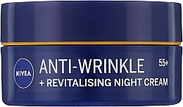 PRZECENA! Przeciwzmarszczkowy + rewitalizujący krem do twarzy na noc 55+ - Nivea Anti-Wrinkle Revitalizing Night Cream * — Zdjęcie N1