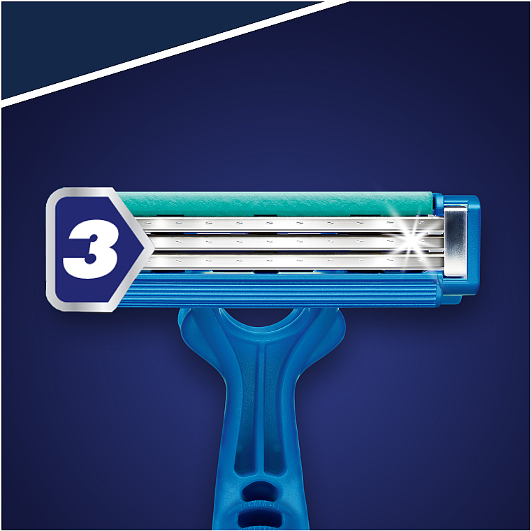 Zestaw jednorazowych maszynek do golenia, 8 szt. - Gillette Blue 3 Simple — Zdjęcie N2