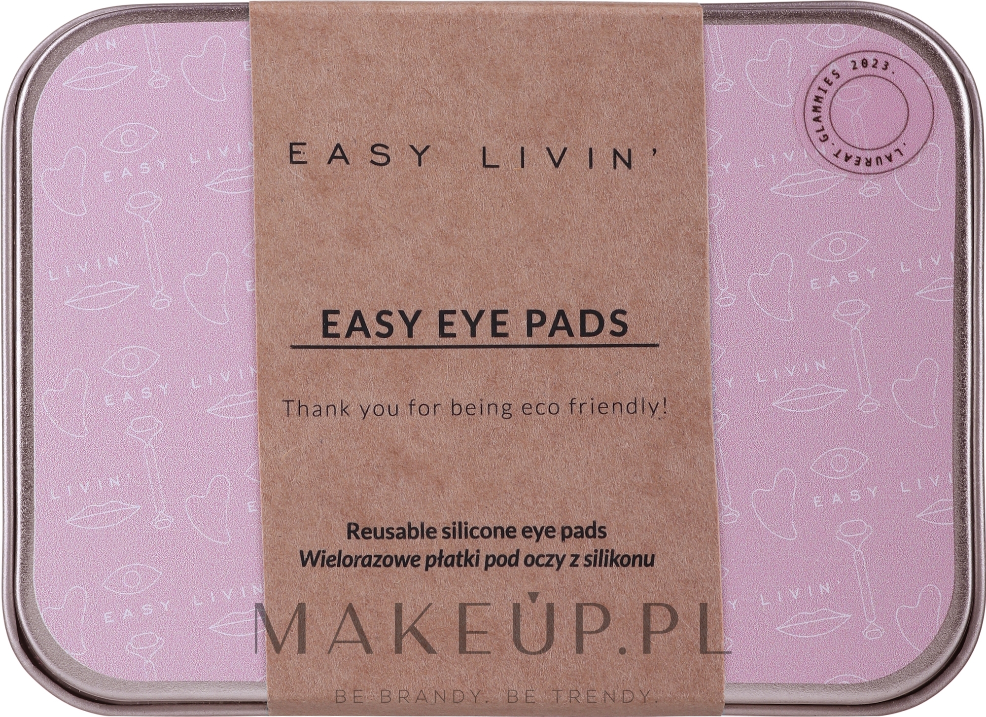 Silikonowe płatki pod oczy wielokrotnego użytku - Easy Livin Easy Eye Pads — Zdjęcie 2 szt.