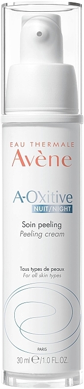 Rozświetlający peeling w kremie do twarzy na noc - Avene A-Oxitive Night Peeling Cream