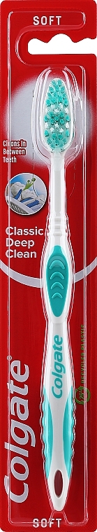 Szczoteczka do zębów Classic, miękka, turkusowa - Colgate Classic Deep Clean Soft — Zdjęcie N1