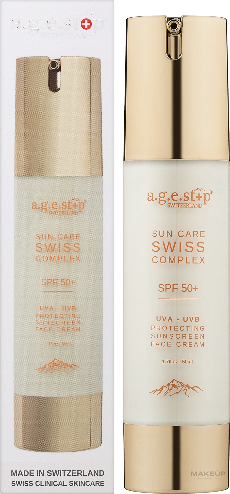 Krem przeciwsłoneczny do twarzy - A.G.E. Swiss Royal Perfect Day Cream SPF50+ — Zdjęcie 50 ml