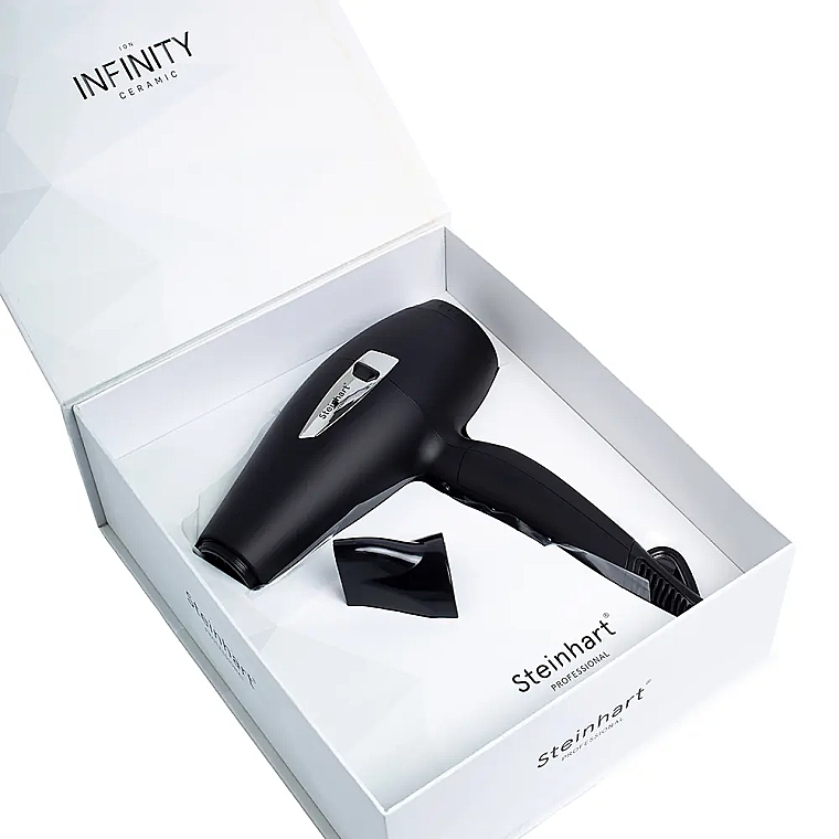 Suszarka do włosów, czarna - Steinhart Infinity 2100W Hair Dryer — Zdjęcie N2