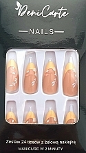 Tipsy migdałowe, 24 sztuki - Deni Carte Nails 0036 — Zdjęcie N1