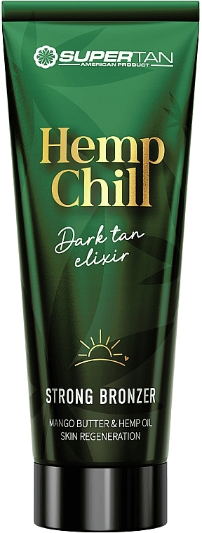 Krem do opalania z silnym bronzantem i kompleksem odmładzającym skórę - Supertan Hemp Chill Dark Tan Elixir — Zdjęcie N1