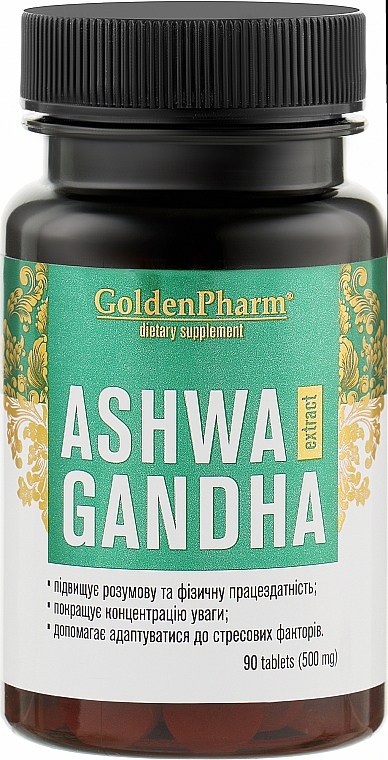 Ekstrakt z Ashwagandhy №90, 500 mg - Golden Pharm
