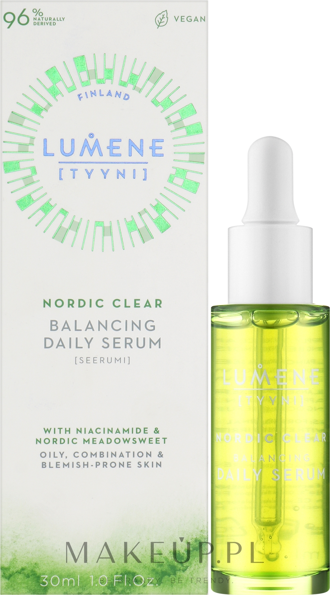 Równoważące serum do twarzy na co dzień - Lumene Nordic Clear Balancing Daily Serum — Zdjęcie 30 ml