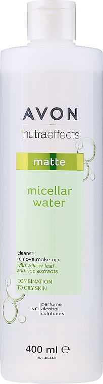 Matująca woda micelarna - Avon Nutra Effects Matte Micellar Water — Zdjęcie N1