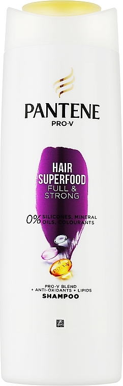 Szampon do włosów cienkich i delikatnych - Pantene Pro-V Hair Superfood Full & Strong Shampoo — Zdjęcie N1