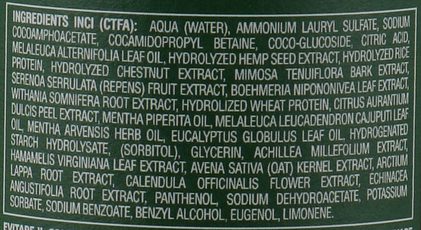 Szampon do codziennego użytku z olejkiem z drzewa herbacianego - Emmebi Italia BioNatural Mineral Treatment Frequent Use Shampoo — Zdjęcie N5