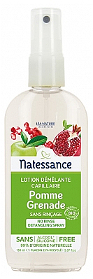 Organiczny balsam do włosów - Natessance Organic Hair Detangling Lotion Apple Pomegranate — Zdjęcie N1