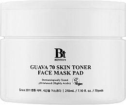 Kup Łagodzący tonik do twarzy w płatkach - Benton Guava 70 Skin Toner Face Mask Pad