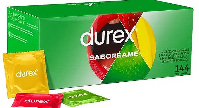 Prezerwatywy, 144 sztuki - Durex Saboreame — Zdjęcie N1