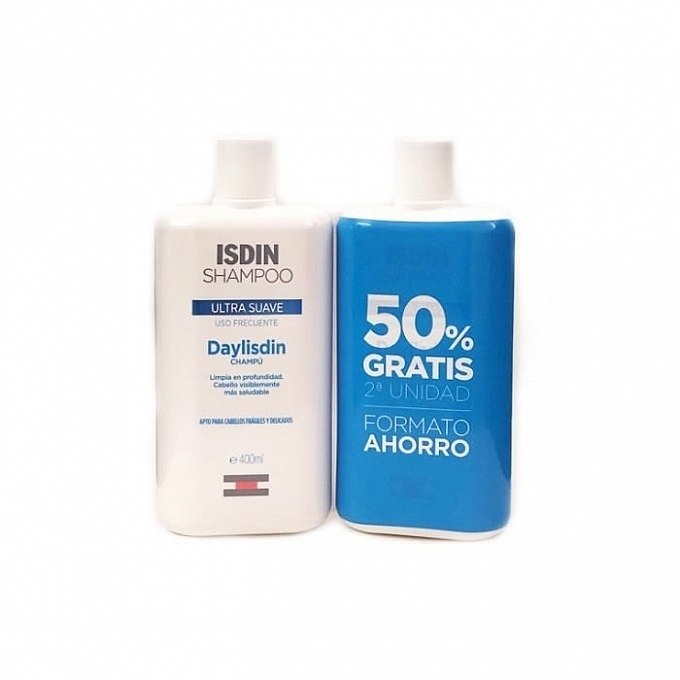 PRZECENA! Zestaw - Isdin Daylisdin Ultra Gentle Shampoo (shmp/2x400 ml) * — Zdjęcie N1