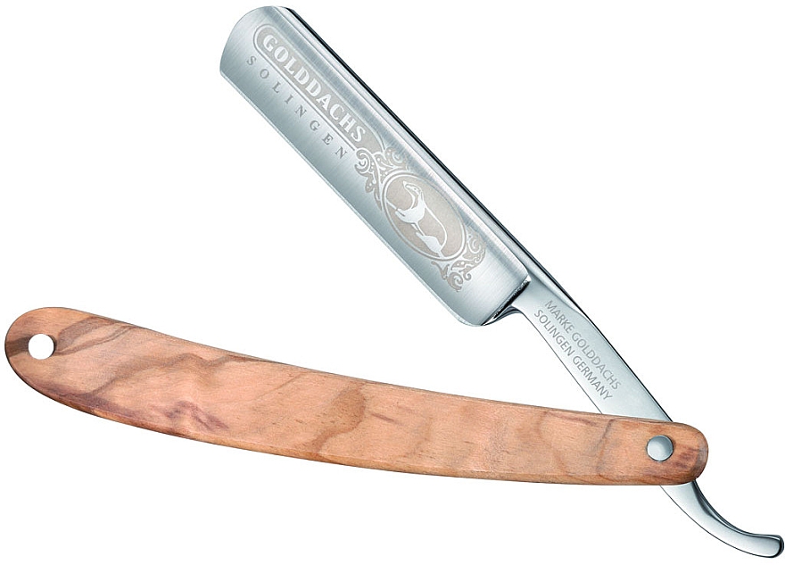 Prosta brzytwa - Golddachs Olive Wood Straight Razor — Zdjęcie N1