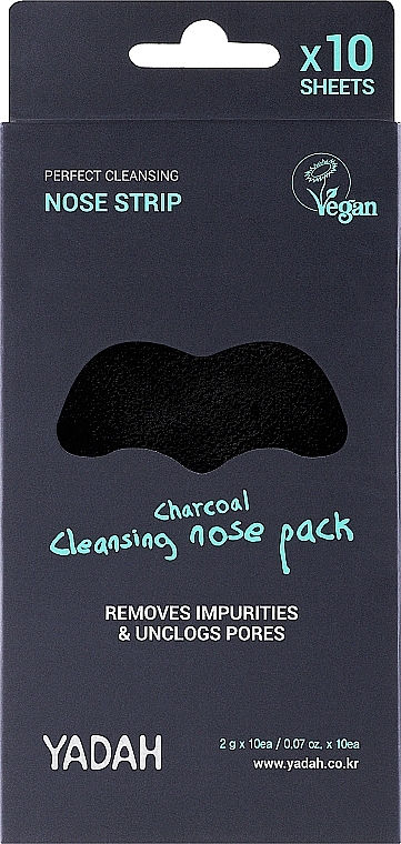 Oczyszczający plaster na nos - Yadah Charcoal Cleansing Nose Pack — Zdjęcie N1