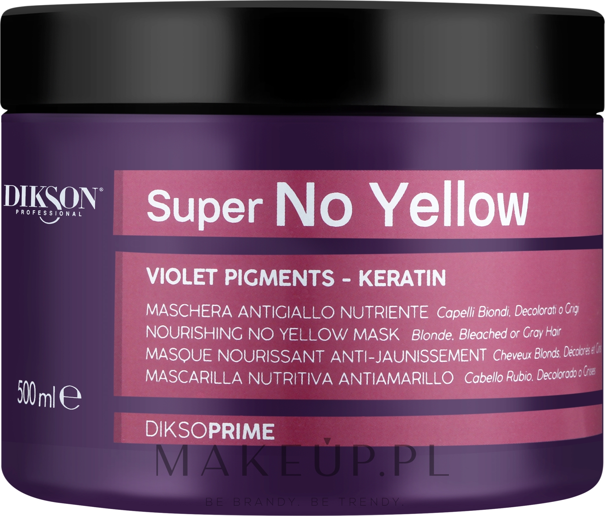 Maska neutralizująca żółty odcień włosów - Dikson Super No-Yellow Mask — Zdjęcie 500 ml