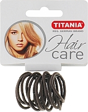 Gumki do włosów, 2 mm, 12 szt., szare - Titania — Zdjęcie N1