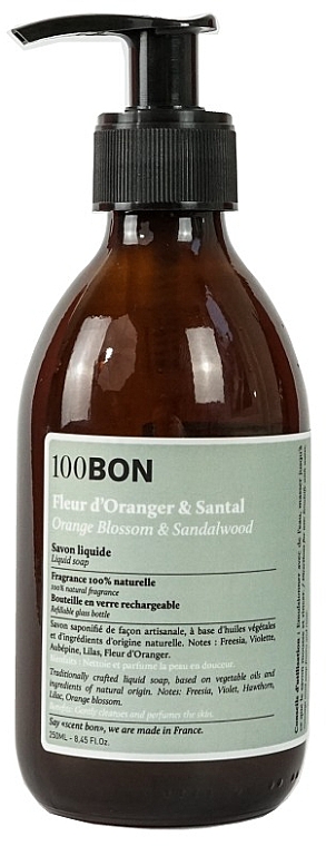 Mydło w płynie do rąk - 100BON Fleur D’Oranger & Santal Liquid Soap — Zdjęcie N1