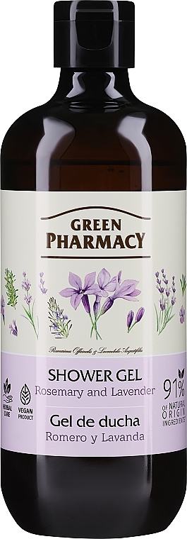 Żel pod prysznic Rozmaryn i lawenda - Green Pharmacy Shower Gel Rosemary and Lavender — Zdjęcie N1