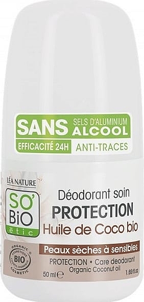 Dezodorant w kulce z olejkiem kokosowym - So'Bio Etic Protection Care Organic Coconut Oil Deodorant — Zdjęcie N1