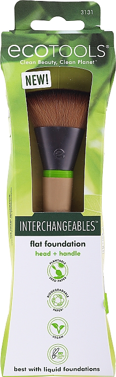 Wymienny wkład do pędzla do makijażu - EcoTools Flat Foundation Interchangeable — Zdjęcie N1