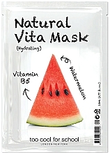 Kup Nawilżająca maseczka w płachcie do twarzy Arbuz i witamina B5 - Too Cool For School Natural Vita Mask Hydrating